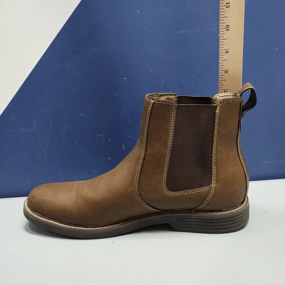 Dockers‎ Langford Chelsea Boots Mens 11M Brown Leather Slip On Comfort 90-36632